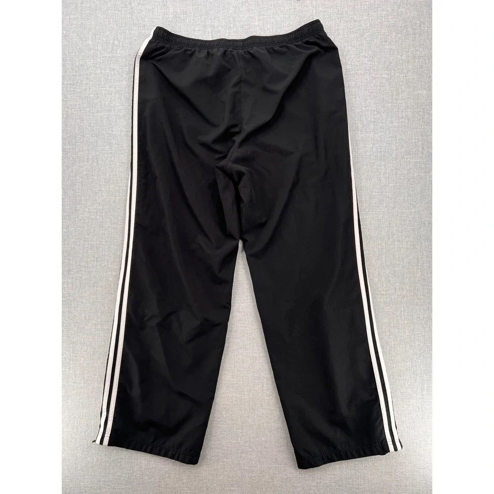 Adidas Three Stripe Track Pants Men XL Black White Athletic Soccer Y2K Blokecore